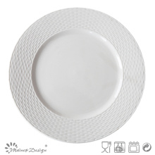 Embossed Ceramic Porcelain Royal Plate